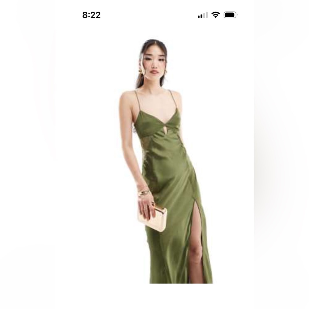 ASOS Green Satin Dress